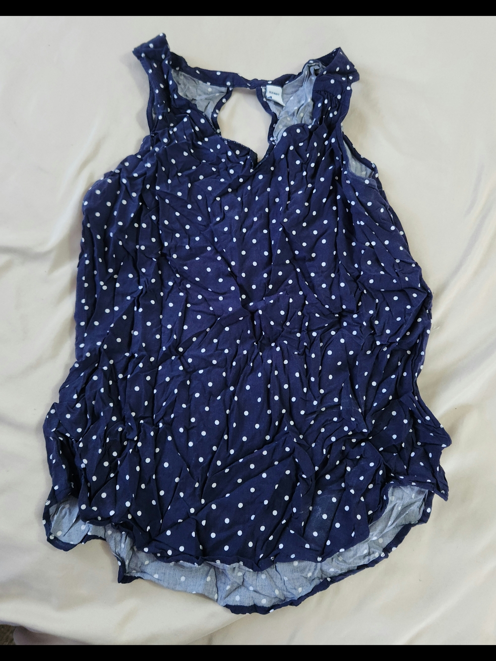 Old Navy Navy Blue Polka Dot Sleeveless Camisole